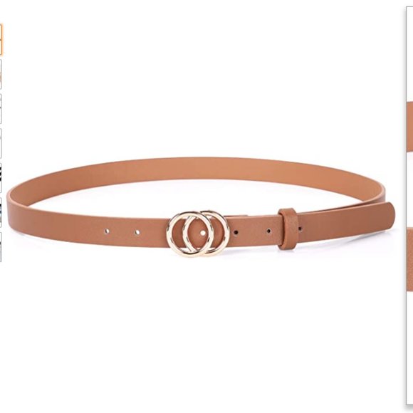Double Ring Leather Belts for Women